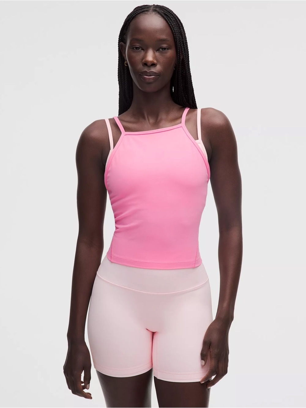 Lululemon Align Layered High-Neck Tank Top In Candy Cloud/Pink Pearl